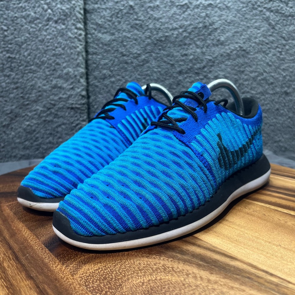 Nike Roshe Run Knit Blue Black Men's Athletic Comfort Sneakers‎ Shoes Size 7 - Picture 5 of 12